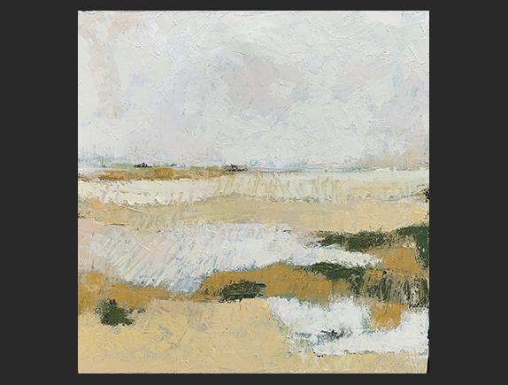 Plaine crème Huile sur toile